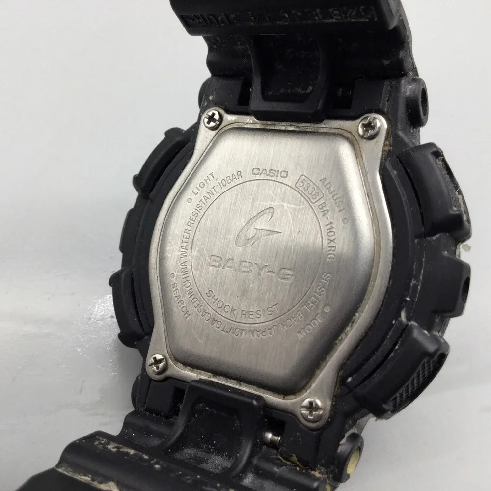 Casio Baby-G Watch Men BA-110XRG 43mm Black Rose Gold Tone New Battery